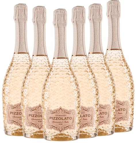 Rosé Spumante Extra Dry Pizzolato Schaumwein 6 x 0,75l VINELLO - 6 x Weinpaket inkl. kostenlosem VINELLO.weinausgießer von The Great Canadian Tea