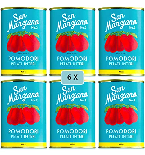 Sapor Design SAN MARZANO Tomaten aus Italien | Die besten Tomaten der Welt im Set | Dosentomaten, San Marzanos | Viele Varianten (San Marzano Vintage (Türkis), 6 Dosen) von The Great Canadian Tea