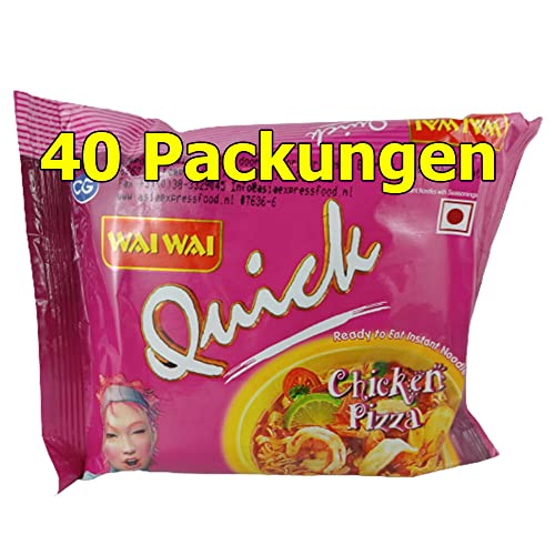 Wai Wai Pizza Chicken 40er Pack (40 x 75g) instant Nudeln Asia Nudelgericht von The Great Canadian Tea