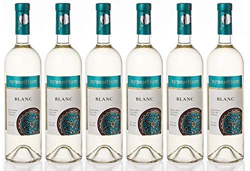 The Iconic Estate | BYZANTIUM Blanc – Weißwein trocken aus Rumänien | Weinpaket 6 x 0.75 L Qualitätswein DOC-CMD + 1 Kugelschreiber „Amigo Spirits“ gratis von The Iconic Estate