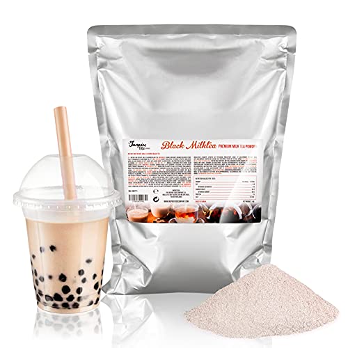 Bubble Tea Schwarzes Milchteepulver - 1 KG | Authentisches Schwarzes Teemischungspulver für Boba Tee | Hochwertige Zutaten ohne künstliche Farbstoffe | Tee im Restaurantstil zu Hause von The Inspire Food Company