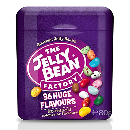 The Jelly Bean Factory Flip-Top Beans – 80 g, 1 Packung 12 von The Jelly Bean Factory