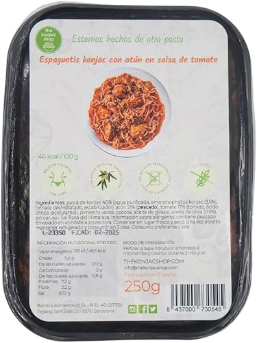 Der Konjak Shop - Konjak Spaghetti mit Thunfisch 250g | Glutenfreies Shirataki mit wenig Kalorien und Kohlenhydraten (1 Stück) von The Konjac Shop