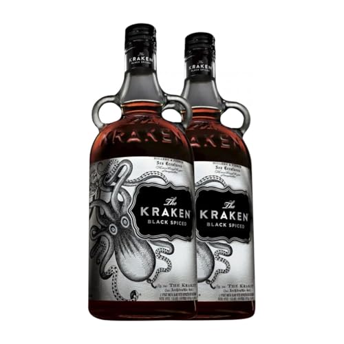 Gin Kraken Black Rum Spiced 70 cl (Karton mit 2 Flaschen von 70 cl) von The Kraken Black Spiced Rum