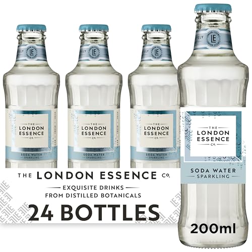 London Essence, Sodawasser, Premium-Cocktailmixer, 200 ml, 24 Flaschen, keine künstlichen Farbstoffe, Konservierungsstoffe oder Aromen, kalorienarm von The London Essence Co.