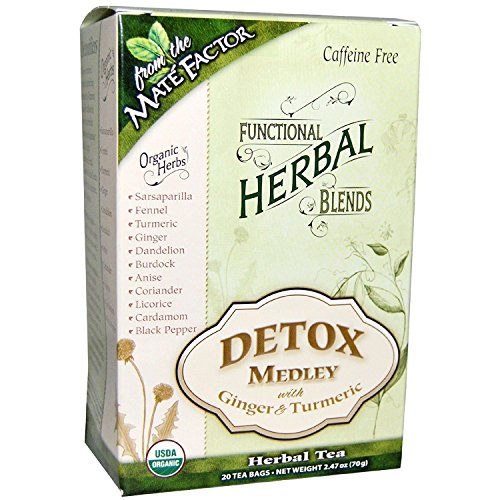 Mate Factor Functional Herbal Blends Detox Medley with Turmeric 20 Bag von Maté Factor