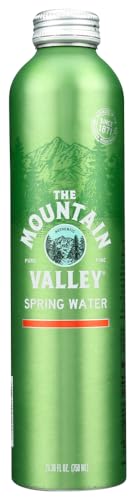 Mountain Valley, Quellwasser, Aluminiumflasche, 750 ml, 12 Stück von The Mountain Valley