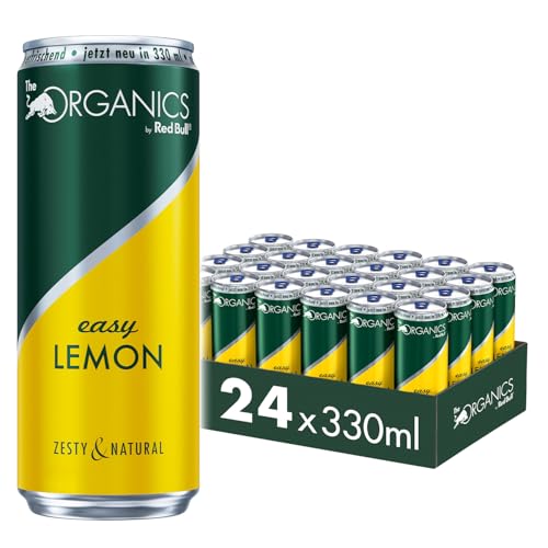 Organics Easy Lemon by Red Bull 330ml - 24er Palette Dosen - Bio Getränk 100% natürliche Zutaten, EINWEG (24 x 330 ml) von The ORGANICS by Red Bull