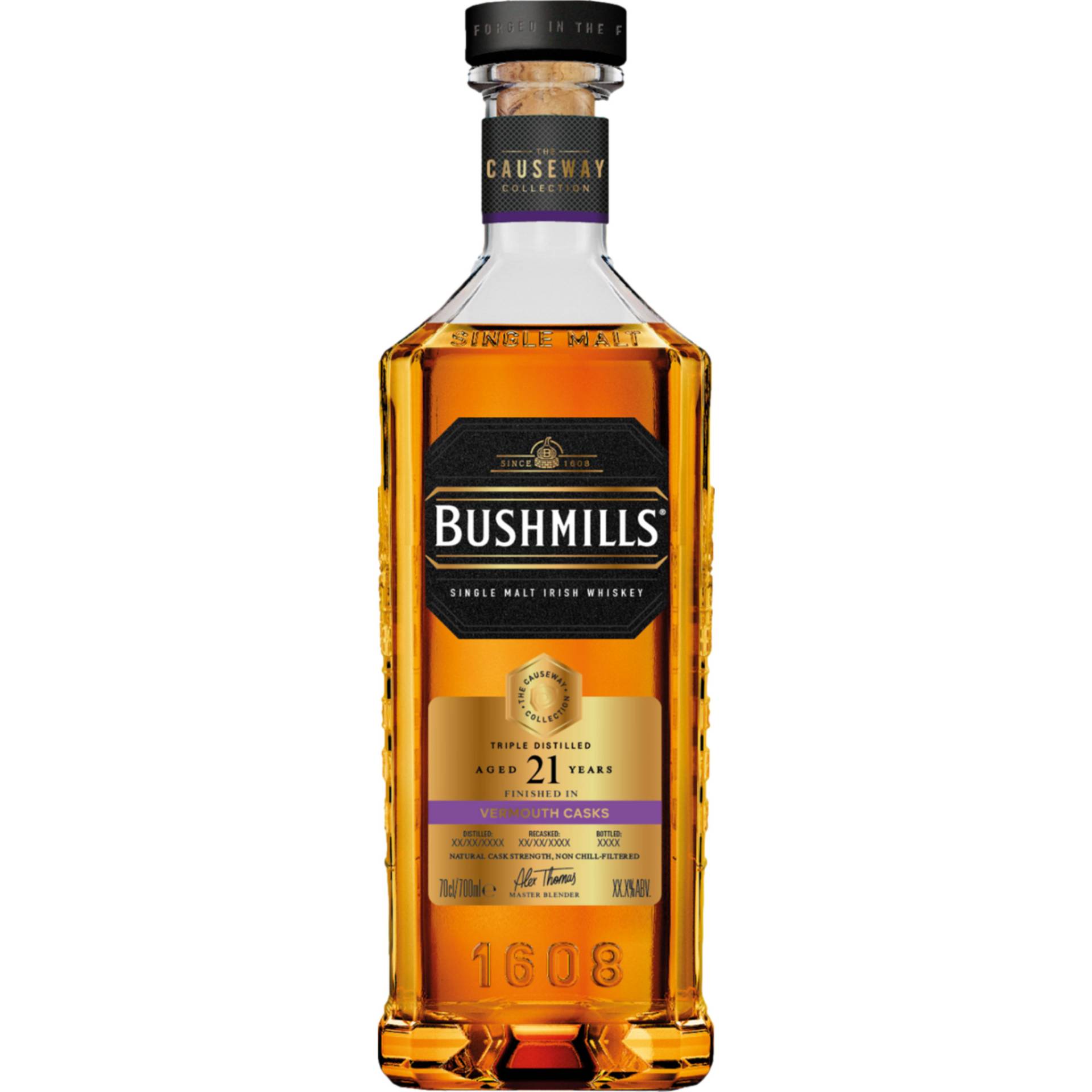 Bushmills Causeway Collection 21 YO Vermouth Casks, Irish Whiskey, 0,7 L, 50,7% Vol., Spirituosen von The "Old Bushmills" Distillery Company Limited