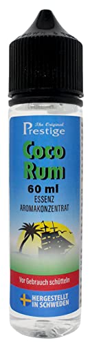 Kokosnuss-Rum-Likör-Essenz 60 ml | Coconut Rum | exotischer Kokosnuss-Geschmack | professionelle Essenz für den Hausgebrauch und die Brennerei | 60 ml Essenz für 3 X750 ml handelsüblichen Wodka von The Original Prestige