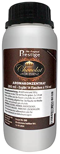 Schokoladen-Likör-Essenz 280ml | für köstlich schokoladigen Kakaolikör | professionelle Essenz für den Hausgebrauch und die Brennerei von The Original Prestige