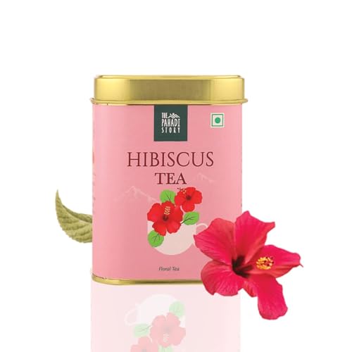 The Pahadi Story Hibiscus Tea 40gm - Naturally Dried Hibiscus Flowers Perfect Hot and Iced Tea 100% Natural Herbal Green Tea blend for Relaxation and Refreshment von The Pahadi Story