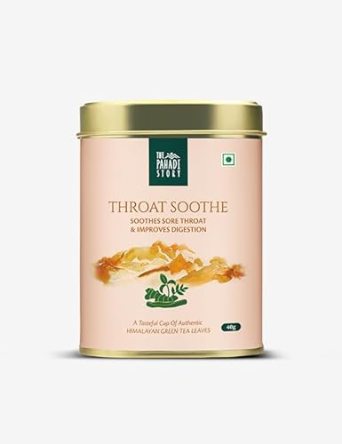 The Pahadi Story Throat Soothe Green Tea 40gm 100% Natural Himalayan Green Tea Whole Leaves blended with Licorice & Ginger Eases Pricky Sore Throat and Improves Digestion von The Pahadi Story