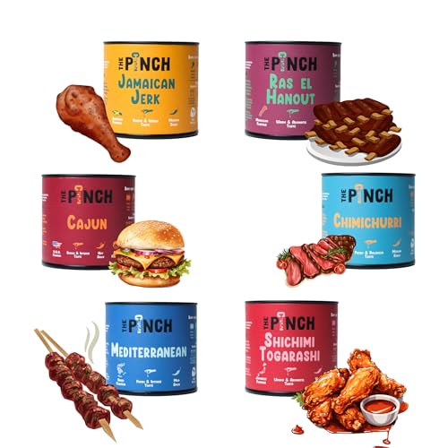 "Masters of BBQ" Box 6 Gourmet Spices Perfect for Barbecues - No Additives - Authentic Flavours from Around the World - Ideal for a Creative Gift for Food Lovers von The Pinch