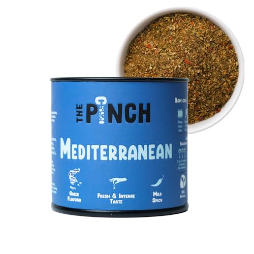 THE PINCH Mediterranean Seasoning based on traditional Greek cuisine, 100% Natural and Salt-Free. Get inspired by the Mediterranean Diet and season plant-based recipes. 45g package. von The Pinch