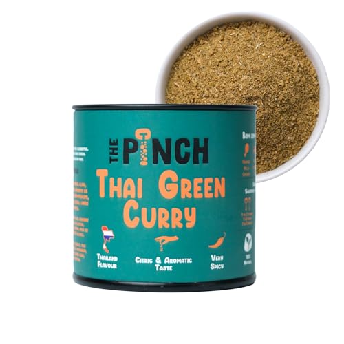 THE PINCH Thai Green Curry 100% Natural and Salt-Free Thai Seasoning. Ideal for healthy recipes with Chicken, Fish, Seafood, Vegetables, Noodles and Legumes. Spicy and citrus flavor. 45g package. von The Pinch