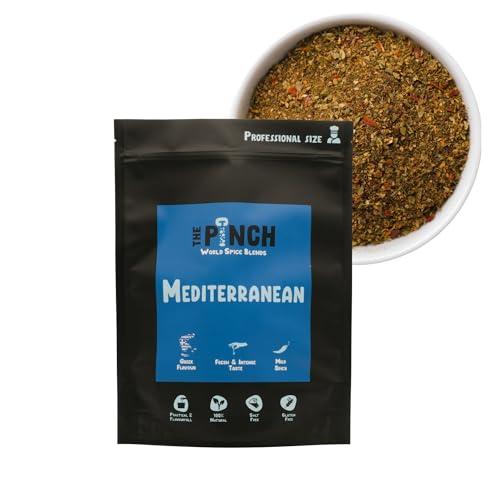 THE PINCH XL Mediterranean Seasoning based on traditional Greek cuisine, 100% Natural and Salt-Free. Get inspired by the Mediterranean Diet and season plant-based recipes. 400g package. von The Pinch