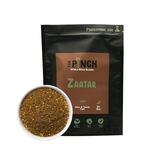 THE PINCH XL Zaatar Arabic Seasoning 100% Natural - Authentic Lebanese flavour, with sumac. Easy to use on salads, roasted vegetables, hummus, breads and sweet potatoes. 400g package. von The Pinch