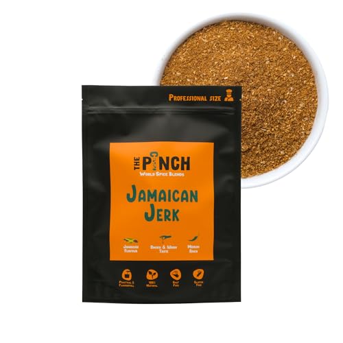 THE PINCH XL Jamaican Jerk Authentic Caribbean Flavor. 100% Natural and Salt-Free Seasoning, Easy to Use on Chicken, Grills, Shrimp and Burgers. With Habanero. 400g Package. von The Pinch