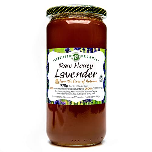 Antonio's Raw Certified Organic Lavender Honey |Pure, Unpasteurised |Single Origin |The Raw Honey Shop |(970g) von The Raw Honey Shop