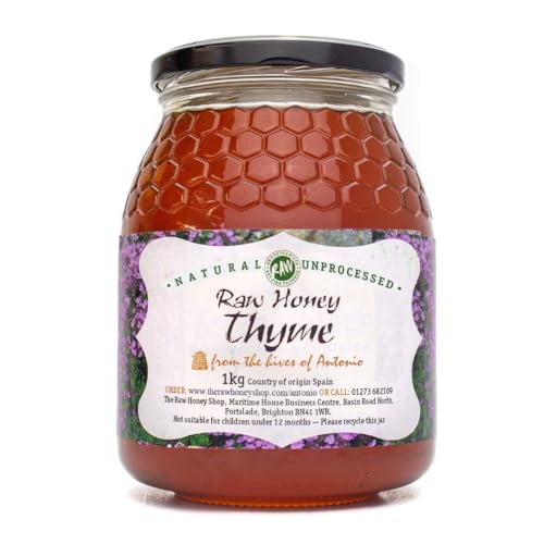 Antonio's Raw Certified Thyme Honey |Pure Wilderness Honey |Unpasteurised |Single Origin |The Raw Honey Shop |(970g) von The Raw Honey Shop