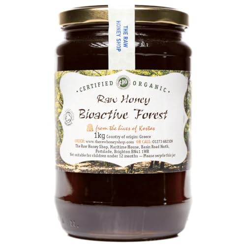 ROHER GRIECHISCHER BIO WALD-HONIG 1kg, Aktiv 23.5 - aus dem Natura 2000 Schutzgebiet Mount Kissavos, Laborgeprüft als Echt und 100% Reiner Naturhonig, Roh, Unpasteurisiert, The Raw Honey Shop von The Raw Honey Shop