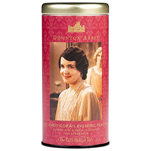 The Republic of Tea Downton Abbey Lady Cora's Evening Tea, 36 Teebeutel - Kamillentee mit Zitronenmelisse und Baldrian in edler Downtown Abbey Metalldose von The Republic of Tea