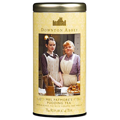 The Republic of Tea Downton Abbey Mrs. Patmore's Pudding Tea, 36 Teebeutel in Metalldose - Schwarzer Tee mit einem Touch Karamell und Vanille in hübscher Downtown Abbey Metalldose von The Republic of Tea