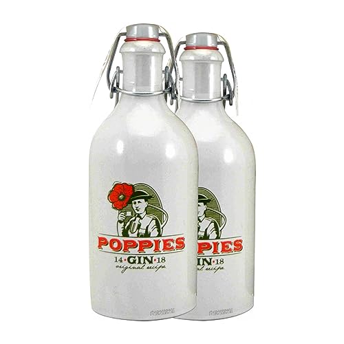 Gin Rubbens Gin Poppies Medium Flasche 50 cl (Schachtel mit 2 Medium Flasche von 50 cl)