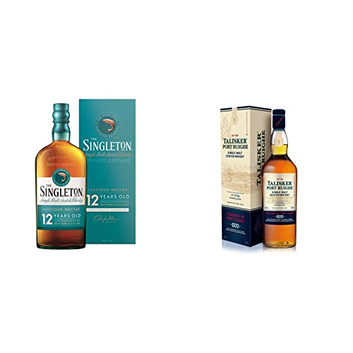 The Singleton 12 Jahre | 43% vol | 700ml & Talisker Port Ruighe | Single Malt Scotch Whisky | im hochwertigen Geschenkset | handverlesen von der Insel Skye | 45.8% vol | 700ml von The Singleton