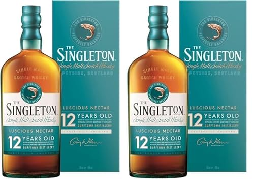 The Singleton 12 Jahre | Single Malt Scotch Whisky | aromatischer| Geschenkempfehlung | handgefertigt aus der schottischen Speyside | 40% vol | 700ml Einzelflasche | (Packung mit 2) von The Singleton