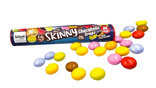 Skinny Food - Chocaholic Drops Schokolinsen 1 x 22g Milk Chocolate von The Skinny Food Co