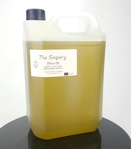 Olivenöl Bio 5 Liter - Extra Virgin, kaltgepresst, roh, rein, unraffiniert von The Soapery