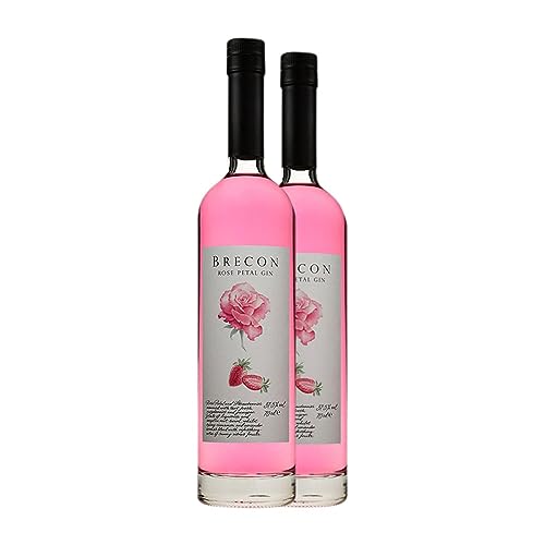 Gin Penderyn Brecon Rose Petal Gin 70 cl (Schachtel mit 2 Flaschen von 70 cl) von The Welsh Whisky Company Penderyn Distillery