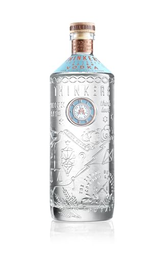 Thinkers Vodka 40-60 – Premium Vodka aus rotem Winterweizen, 1L (40% vol) – Mit Wasser aus Jerusalems Luft – Doppelt Gold prämiert (San Francisco & SIP Awards 2021) – Samtig-seidig von Thinkers Distillery