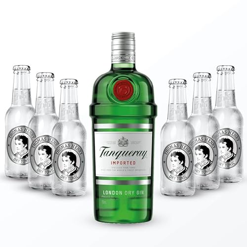 Mixing-Bundle 'Dry Gin & Tonic' - 6x 0,2l Thomas Henry Dry Tonic + 1 x 0,7l Tanqueray London Dry Gin - Der trockene Genuss des klassischen Gin & Tonics von Thomas Henry