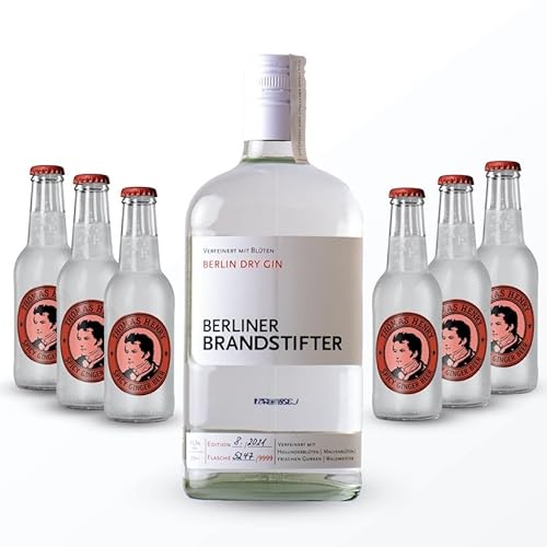 Mixing-Bundle 'Gin Mule' - 6 x 0,2l Thomas Henry Spicy Ginger Beer + 1 x 0,7l Berliner Brandstifter Gin - Der perfekte Genuss für deinen Gin Mule von Thomas Henry