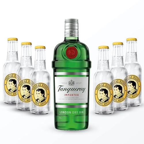 Mixing-Bundle 'Gin & Tonic' - 6 x 0,2l Thomas Henry Tonic Water + 1 x 0,7l Tanqueray London Dry Gin - Der Klassiker für deine Hausbar von Thomas Henry