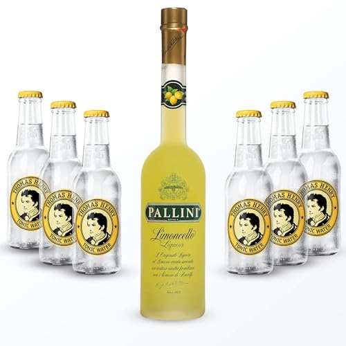 Mixing-Bundle 'Limoncello Tonic' - 6 x 0,2l Thomas Henry Tonic Water + 1 x 0,5l Pallini Limoncello - Der erfrischende italienische Klassiker von Thomas Henry