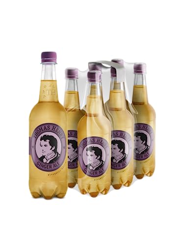 Thomas Henry Ginger Ale - besonders würzig - (6 x 750 ml PET-Flasche DPG Einweg) 6er Set Ingwerlimonade zum Mixen deiner Longdrinks und Cocktails mit Whisky, Rum & Co. von Thomas Henry