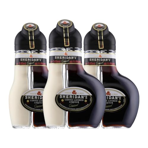 Cremelikör Sheridan's Coffee Layered Medium Flasche 50 cl (Karton mit 3 Medium Flasche von 50 cl) von Thomas Sheridan & Sons