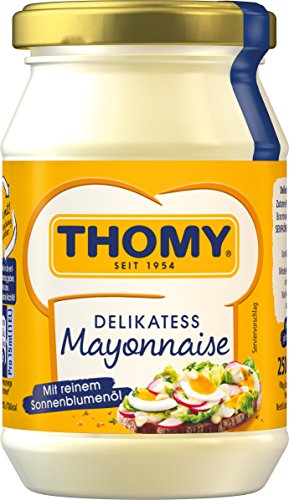 THOMY Delikatess-Mayonnaise 250ml - Glas, 1er Pack (1 x 250ml) von Thomy