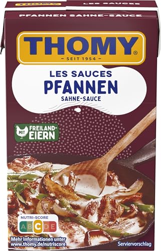 THOMY Les Sauces Pfannen Sahne-Sauce, Vegetarische, 250 ml (für 2,5 Portionen), 1er Pack (1 x 250ml) von Thomy