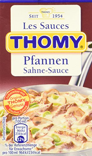 Thomy Les Sauces Pfannen-Sahne-Sauce, 12er Pack (12 x 250 ml) von Thomy