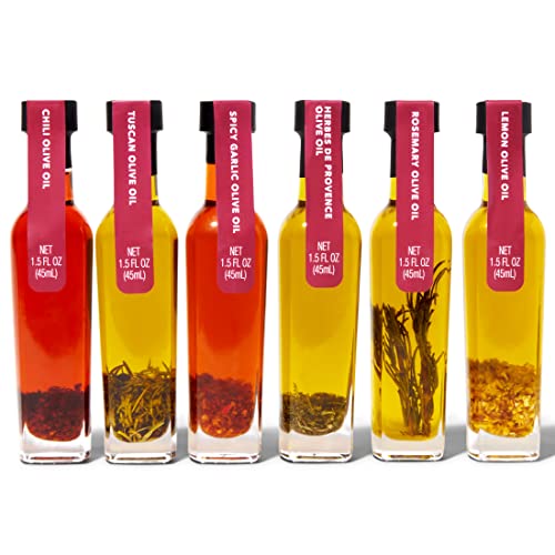 Modern Gourmet Foods - Spice Infused Olive Oil - Probierset mit 7 leckeren Olivenölen - Mit verschiedenen Geschmäckern von Thoughtfully