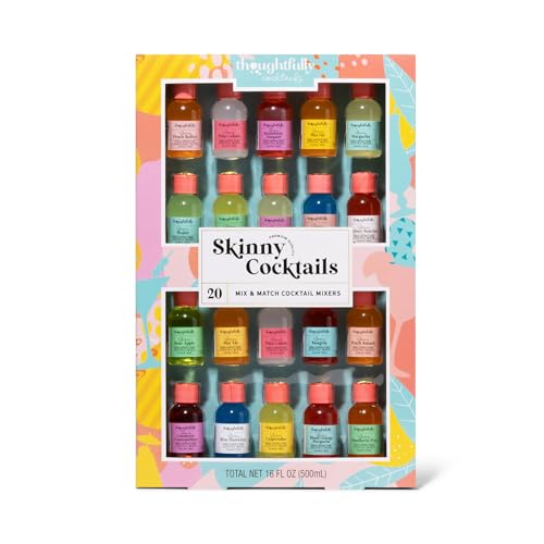 Thoughtfully Cocktails Skinny Cocktail-Mix Set - Geschenk-Set Mit 20 zuckerfreien Aromen Zum Mischen Für Cocktails (ohne Alkohol) von Thoughtfully