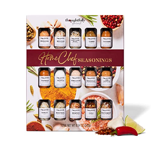 Thoughtfully - Home Chef Seasoning Set - Probierset Mit 15 Verschiedenen Gewürzen von Thoughtfully