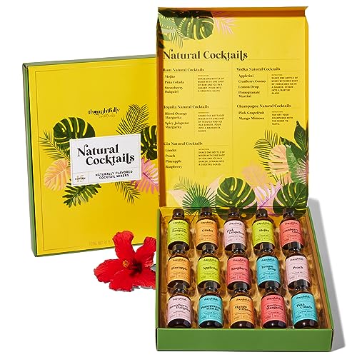 Thoughtfully - Natural Cocktail Mixers - Geschenkbox Mit 15 Verschiedenen Cocktail-Mischungen von Thoughtfully