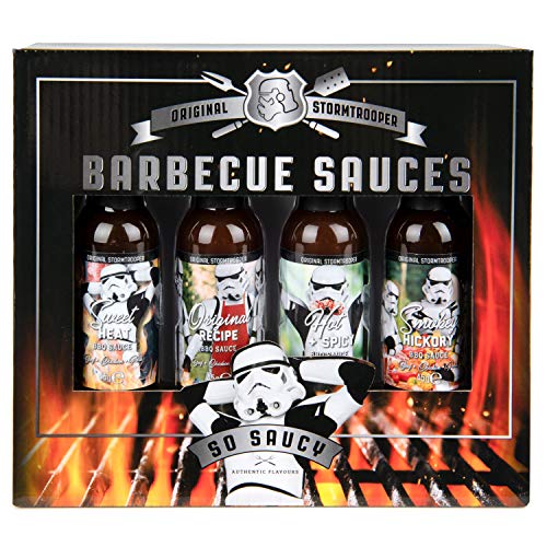 Thoughtfully - Original Stormtrooper BBQ Saucen Set - Geschenk-Set Mit 4 Grill-Saucen à 45 g - Perfektes Geschenk für Männer und Frauen von Modern Gourmet Foods