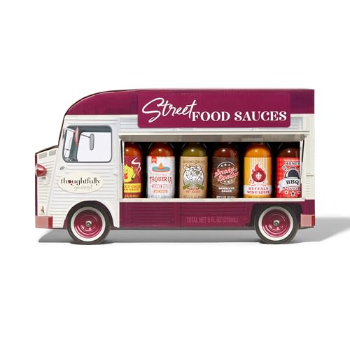 Thoughtfully - Street Food Saucen Geschenkset - Food Truck Weihnachtsset Mit 6 Würzigen Fleisch- und Grillsaucen von Modern Gourmet Foods